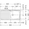 Pachet chiuveta bucatarie Franke ESN 611-86 + Baterie Franke Basic Crom,860x435mm, picurator stanga, Inox lucios