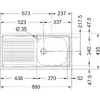Pachet chiuveta bucatarie Franke ESN 611-86 + Baterie Franke Basic Crom,860x435mm, picurator dreapta, Inox lucios