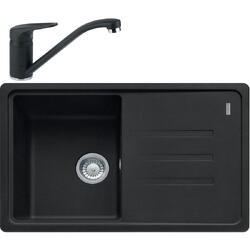 Pachet chiuveta bucatarie Franke BSG 611-78, adancime cuva 200mm, 780x435mm + Baterie Novara Plus, Negru