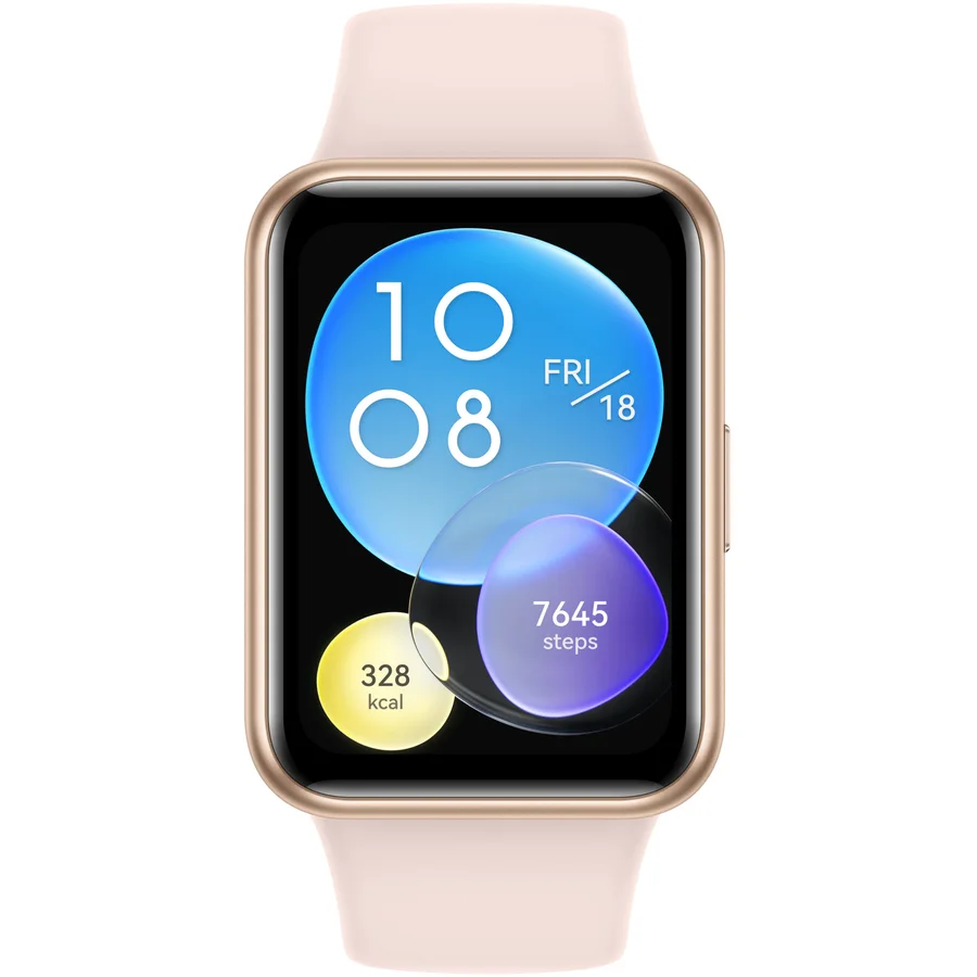 Ceas Smartwatch Huawei Watch Fit 2, Silicone Strap, Sakura Pink
