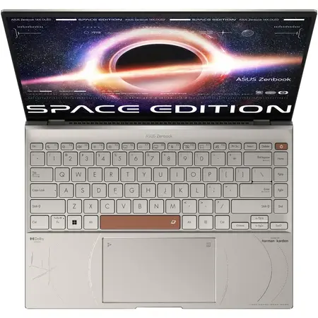 Laptop ASUS ZenBook 14X OLED Space Edition UX5401ZAS cu procesor Intel® Core™ i9-12900H pana la 5.00 GHz, 14", 2.8K, OLED, 32GB, 1TB M.2 NVMe™ PCIe® 4.0 Performance SSD, Intel Iris Xᵉ Graphics, Windows 11 Pro