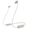 Casti In-Ear Sony WI-C100C, Wireless, Bluetooth, IPX4, Microfon, Fast pair, Autonomie 25 ore, Bej