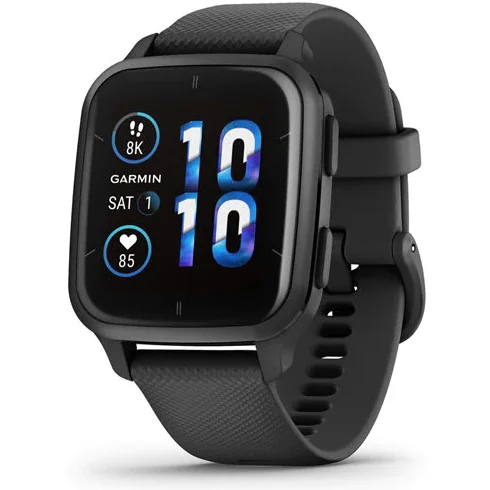 Ceas smartwatch Garmin Venu Sq 2, Music Edition, Black/Slate