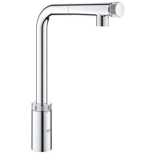 Baterie bucatarie, pipa inalta L, dus extractabil, Grohe Minta Smartcontrol crom lucios
