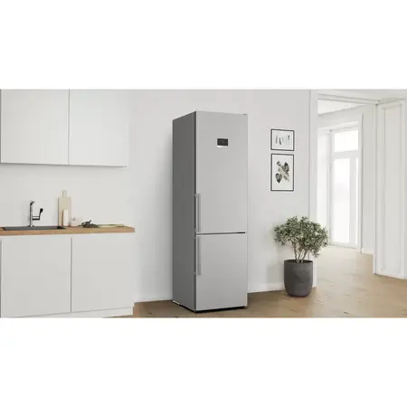 Combina frigorifica Bosch KGN39AICT, 363 l, H 203 cm, Clasa C, inox antiamprenta