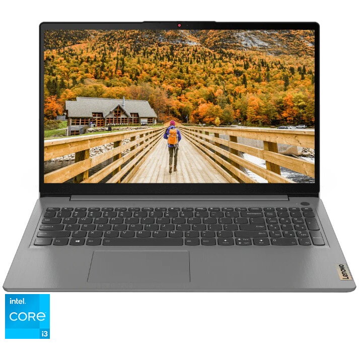 Laptop Lenovo IdeaPad 3 15ITL6 cu procesor Intel Core i3-1115G4, 15.6 Full HD, 4GB, 256 SSD, Intel UHD Graphics, No OS, Arctic Grey