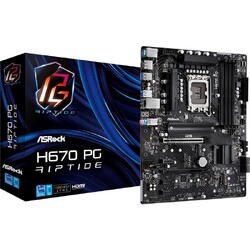 ASROCK Placa de baza H670 PG RIPTIDE D4, LGA 1700