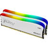 KINGSTON Memorie RAM FURY Beast RGB White Special Edition 16GB DDR4 3600Mhz CL17 Dual Channel Kit