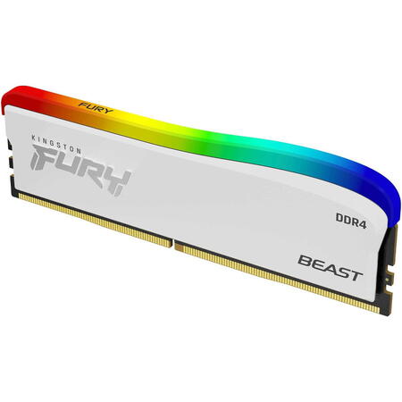 Memorie RAM FURY Beast RGB White Special Edition 16GB DDR4 3600Mhz CL17 Dual Channel Kit