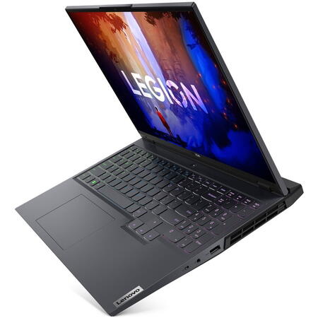 Laptop gaming Lenovo Legion 5 Pro 16ARH7H cu procesor AMD Ryzen 9 6900HX, 16", WQXGA, IPS, 2x16GB, 1TB SSD, NVIDIA GeForce RTX 3070 Ti 8GB, No OS, Storm Grey