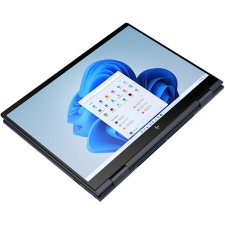 Laptop ultraportabil HP ENVY x360 13-bf0013nn cu procesor Intel® Core™ i7-1250U pana la 4.70 GHz, Touch, 13.3 WUXGA IPS, 16GB, 1TB SSD, Intel® Iris® Xe Graphics, Windows 11 Home, Space Blue