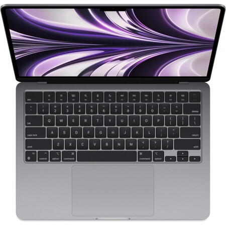 Laptop Apple 13.6'' MacBook Air 13 with Liquid Retina, Apple M2 chip (8-core CPU), 8GB, 256GB SSD, Apple M2 8-core GPU, macOS Monterey, Space Grey, US keyboard, 2022