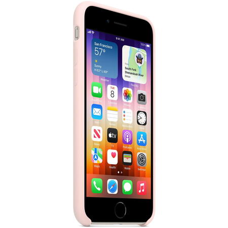 Husa de protectie Apple Silicone Case pentru iPhone SE 3, Chalk Pink