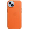 Husa de protectie Apple Leather Case with MagSafe pentru iPhone 14, Orange