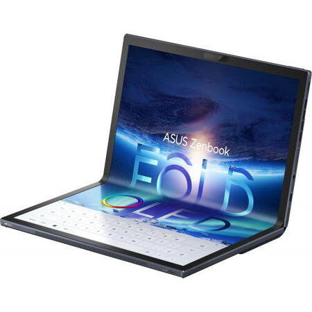 Laptop ASUS ZenBook 17 Fold OLED UX9702AA cu procesor Intel® Core™ i7-1250U pana la 4.70 GHz, 17.3", 2560 x 1920 FOLED, Touch, 16GB, 1TB SSD, Intel® Iris Xe Graphics, Windows 11 Pro, Tech Black
