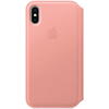 Husa de protectie Apple Leather Folio pentru iPhone X, Soft Pink