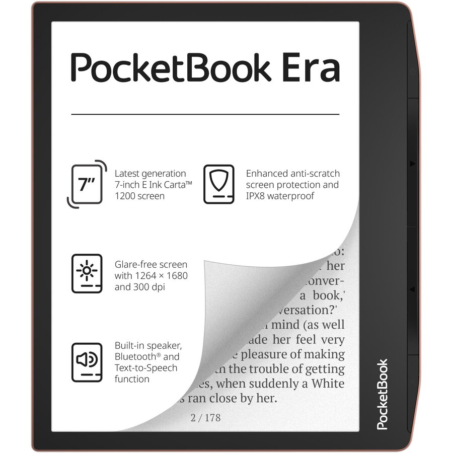 eBook Reader PocketBook Era, ecran tactil 7, E Ink Carta, 300dpi, Bluetooth, SMARTlight, IPX8