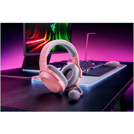 Casti Gaming cu Microfon Barracuda X - Quartz Pink