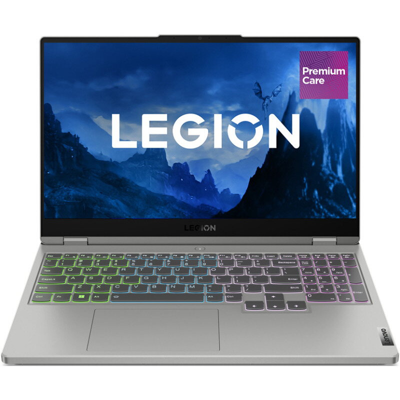 Laptop Lenovo Gaming 15.6'' Legion 5 15ARH7H, FHD IPS 165Hz, Procesor AMD Ryzen™ 7 6800H (16M Cache, up to 4.7 GHz), 16GB DDR5, 512GB SSD, GeForce RTX 3070 8GB, No OS, Cloud Grey, 3Yr Onsite Premium Care Notebook, Laptop