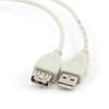 Gembird Prelungitor, USB 2.0 (T) la USB 2.0 (M), 0.75m, alb