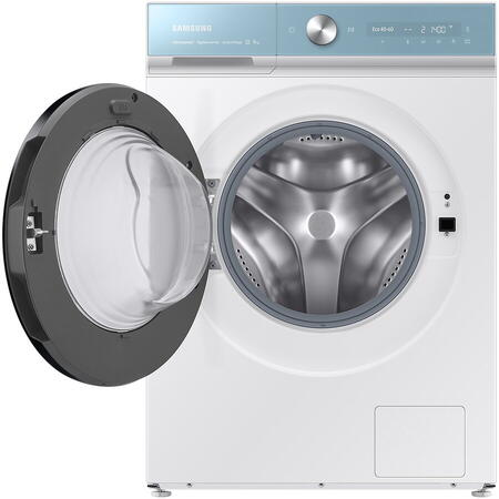 Masina de spalat rufe Bespoke Samsung WW11BB944DGMS7, 11 kg, Clasa A, AI wash, AI Ecobubble, QuickDrive Q-Bubble, Motor Digital Inverter, Alb