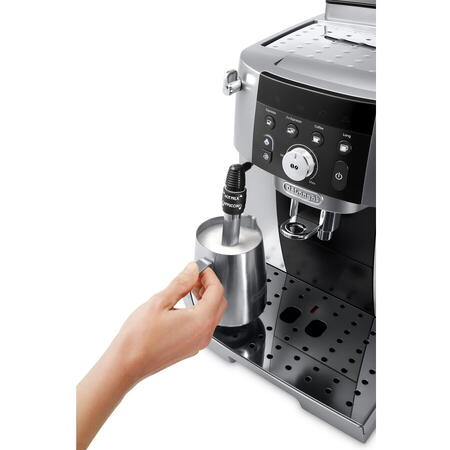 Espressor automat De'Longhi Magnifica S Smart ECAM 250.23.SB, Sistem manual de spumare, Rasnita cu 13 setari, 1450W, 15 bar, Negru - Argintiu