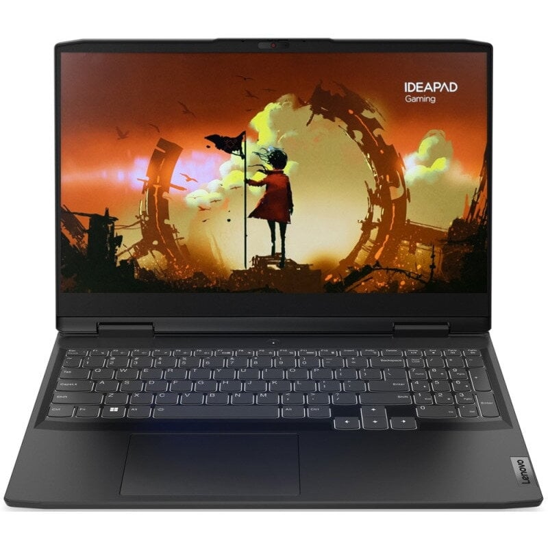 Laptop Gaming IdeaPad Gaming 3 15ARH7 cu procesor AMD Ryzen 5 6600H pana la 4.5 GHz, 15.6 FHD, 16GB DDR5, 512GB SSD, NVIDIA GeForce RTX 3050 4GB, No OS, Onyx Grey