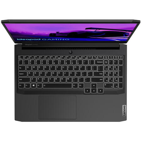 Laptop Gaming IdeaPad Gaming 3 15IHU6 cu procesor Intel Core i5-11320H pana la 4.5 GHz, 15.6" FHD, 8GB, 256GB SSD, NVIDIA GeForce RTX 3050 4GB, No OS, Shadow Black