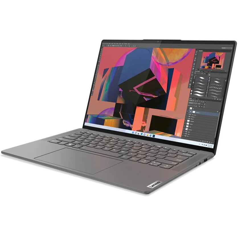 Laptop ultraportabil Lenovo Yoga Slim 7 ProX 14ARH7 cu procesor AMD Ryzen 5 6600HS Creator Edition, 14.5, 3K, IPS, 16GB, 512GB SSD, AMD Radeon 660M Graphics, Windows 11 Home, Onyx Grey