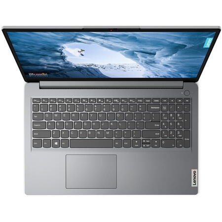 Laptop Lenovo IdeaPad 1 15IGL7 cu procesor Intel Celeron N4120 pana la 2.6 GHz, 15.6" Full HD, 8GB, 256GB SSD, Intel UHD Graphics 600, No OS, Cloud Grey