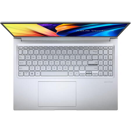 Laptop ASUS VivoBook M1603QA-MB511 cu procesor AMD Ryzen 5 5600H, 16" WUXGA, 8GB, 512GB SSD, AMD Radeon Vega 7 Graphics, No OS, Transparent Silver