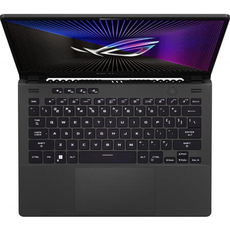 Laptop Gaming ASUS ROG Zephyrus G14 cu procesor AMD Ryzen™ 9 6900HS pana la 4.90 GHz, 14", QHD+, 120Hz, 3ms, 16GB, 1TB SSD + 512GB SSD, AMD Radeon™ RX 6800S 8GB GDDR6, Windows 11 Home