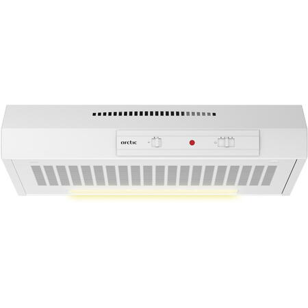 Hota traditionala Arctic AH511, Putere de absorbtie 295 mc/h, Iluminare LED, 1 motor, 50 cm, Alb