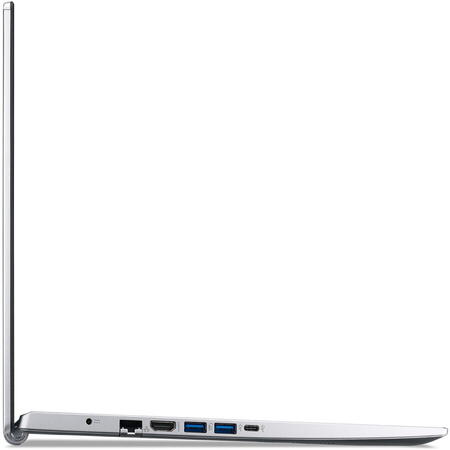 Laptop Acer Aspire A517-52 cu procesor Intel® Core™ i7-1165G7, 17.3" FHD IPS, 24GB DDR4, 512GB SSD, Intel® Iris® Xe Graphics, No OS, Silver