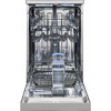 Masina de spalat vase Heinner HDW-FS4552DSE++, 10 seturi, 5 programe, 45cm, Clasa E, Aquastop, argintiu