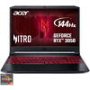 Laptop Gaming Acer Nitro 5 AN515-45 cu procesor AMD Ryzen™ 5 5600H pana la 4.20 GHz, 15.6", Full HD, IPS, 144Hz, 8GB, 512GB SSD, NVIDIA® GeForce RTX™ 3050 4GB, NO OS, Black