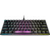 Tastatura mecanica gaming Corsair K65 mini 60%, iluminare RGB, cablu detasabil USB-C, Switch Cherry MX Red, Negru
