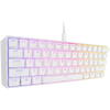 Tastatura mecanica gaming Corsair K65 mini 60%, iluminare RGB, cablu detasabil USB-C, Switch Cherry MX Red, Alb