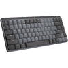 Tastatura Wireless Logitech MX Mechanical Perfomance Mini for Mac, Iluminata, Silentioasa, USB, BT, US INT, Space Grey