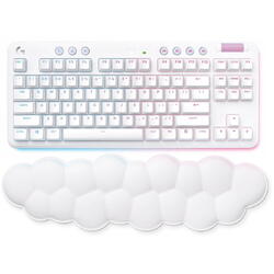 Tastatura mecanica gaming Logitech G715, Wireless, iluminare RGB, layout US INT'L, Switch GX Red, Alb