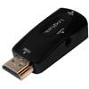LOGILINK Adaptor video HDMI (T) la VGA (M) + Jack 3.5mm (M), rezolutie maxima Full HD (1920 x 1080) la 30Hz, black