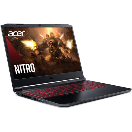 Laptop Gaming Acer Nitro 5 AN517-41 cu procesor AMD Ryzen™ 7 5800H pana la 4.40 GHz, 17.3", Full HD, IPS, 144Hz, 16GB, 512GB SSD, NVIDIA® GeForce RTX™ 3050 Ti 4GB, No OS, Black