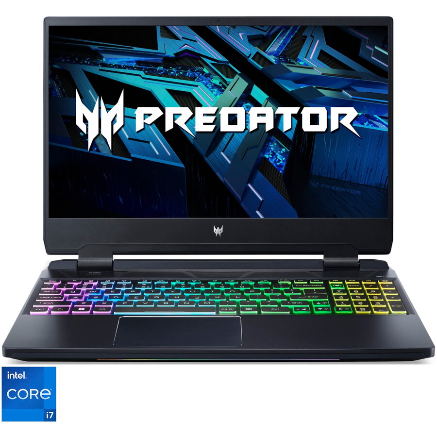 Laptop Gaming Acer Predator Helios 300 PH315-55 cu procesor Intel® Core™ i7-12700H pana la 4.70 GHz, 15.6, Full HD, IPS, 165Hz, 16GB, 1TB SSD, NVIDIA® GeForce RTX™ 3070 8GB, No OS, Black