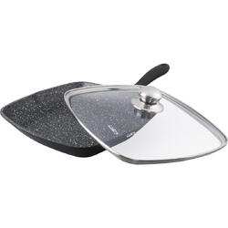 Heinner Tigaie Grill aluminiu + capac 28 x 4.5 cm, DARK LINE