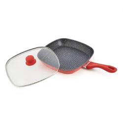 Heinner Tigaie grill aluminiu + capac 28x4 cm, ORANGE GRAYS