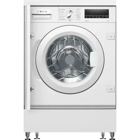 Masina de spalat rufe incorporabila Bosch WIW28542EU, 8 kg, 1400 RPM, Motor EcoSilence Drive, SpeedPerfect, ActiveWater Plus, VarioDrum, Clasa C, Alb