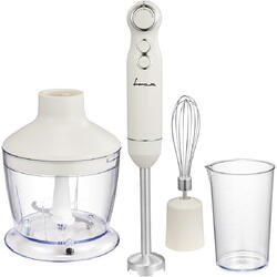 Mixer vertical Fram FHBL-RAC1200CR, 1200W, viteza variabila, functie Turbo, motor DC, capacitate tocator: 500 ml, capacitate cana de mixare: 600 ml, Crem