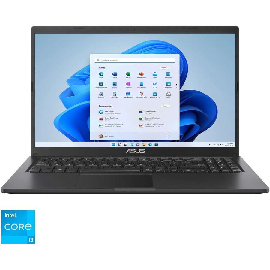Laptop Asus Vivobook 15 X1500ea Cu Procesor Intel® Core™ I3-1115g4 Pana La 4.10 Ghz, 15.6&#039;&#039;, Full Hd, Ips, 8gb, 256gb Ssd, Intel® Uhd Graphics, Windows 11 Home In S Mode, Indie Black