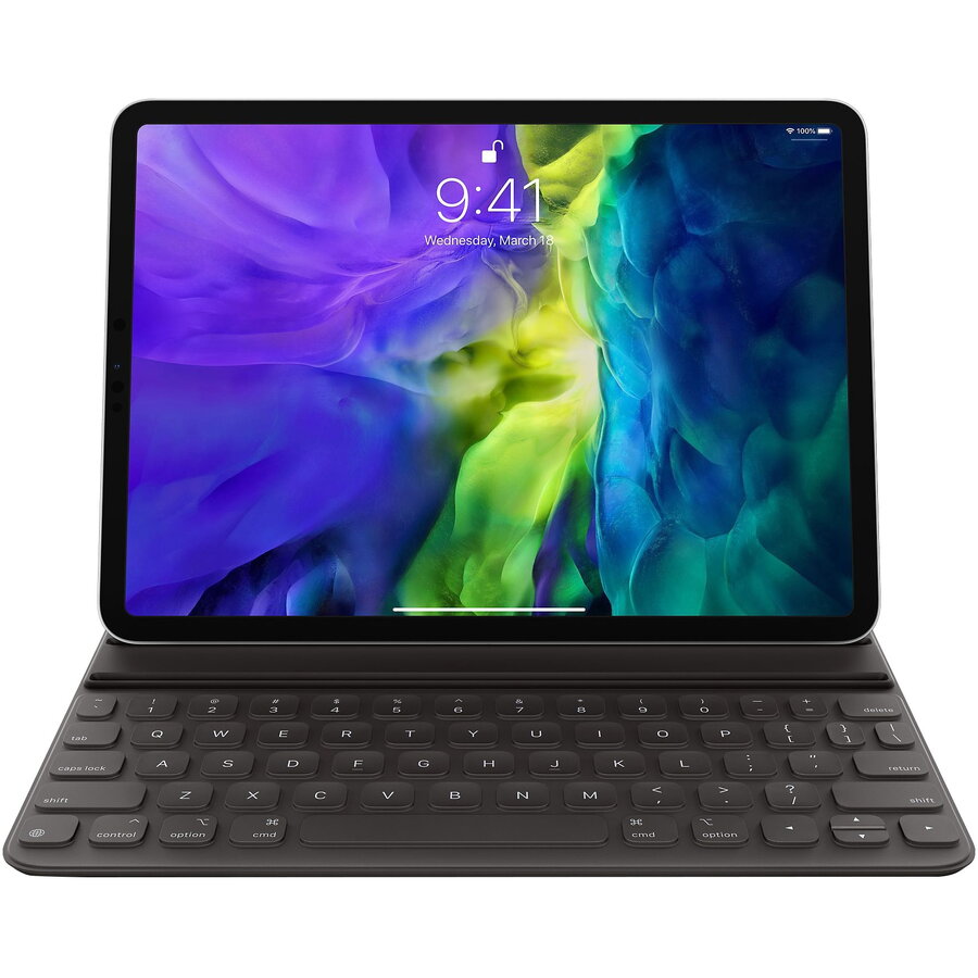 Husa Cu Tastatura Apple Smart Keyboard Folio Pentru Ipad Pro 11 (2020), Layout Ro, Black
