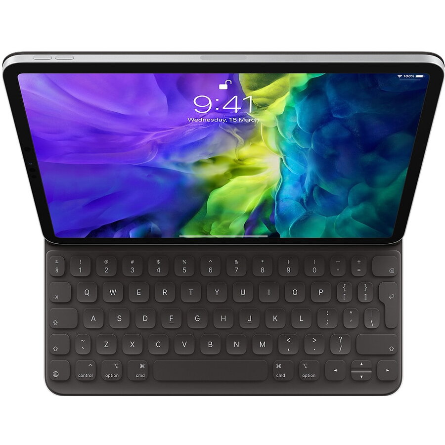 Husa Cu Tastatura Apple Smart Keyboard Folio Pentru Ipad Pro 11 (2020), Layout Int En, Black